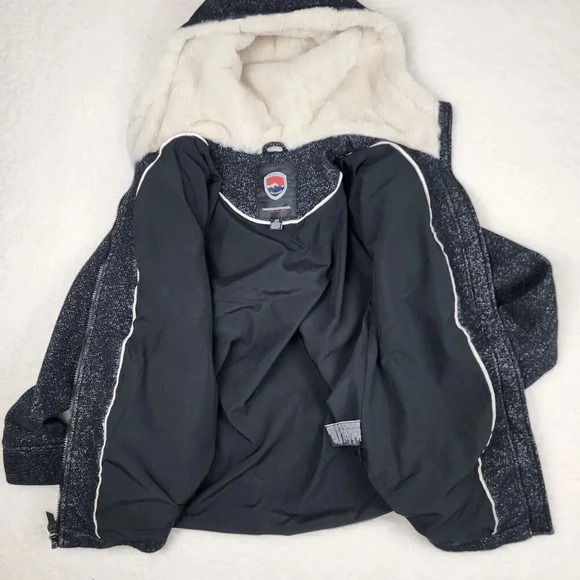 1 Madison Expedition Heritage Collection Jacket Women's S Black Faux Fur Hooded - Picture 2 of 11